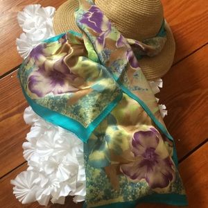 Harve' Bernard 100% silk scarf